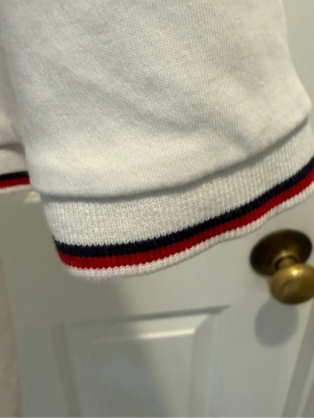 Ralph Lauren White Polo with Navy & Red Trim
